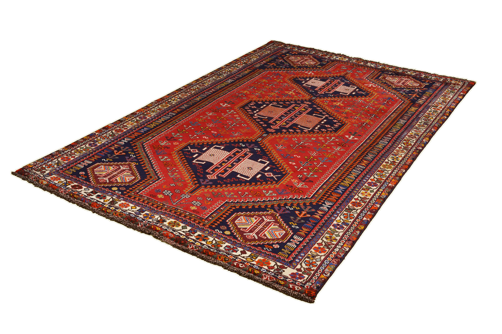 Gashgai — Handgefertigt, 244x152 cm, Beige, 100% Virgin Wool | View 6