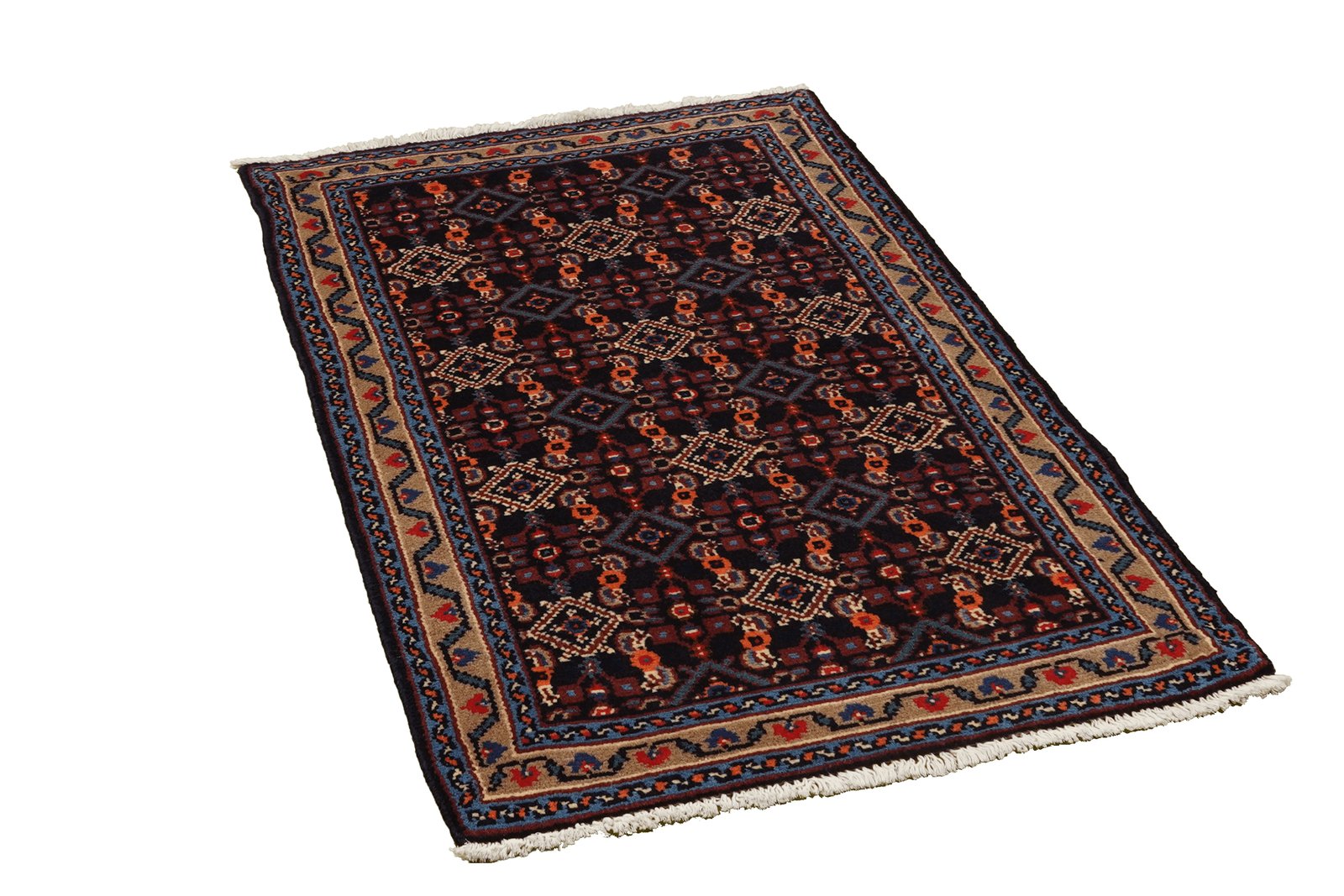 Hosseinabad — Hand-knotted, 75x120 cm, Blue, 100% Virgin Wool | View 4