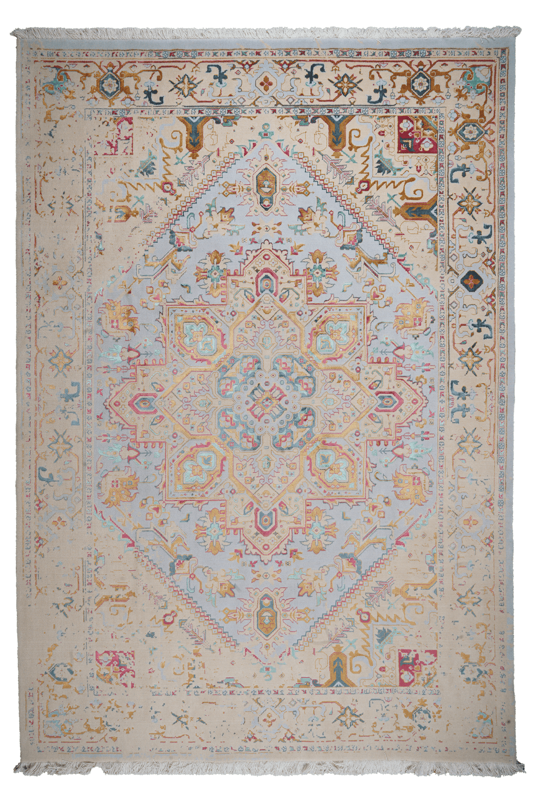 Paradayda — Hand-knotted, 202x292 cm, Beige, 70% Baumwolle, 30% Viskose | Main view