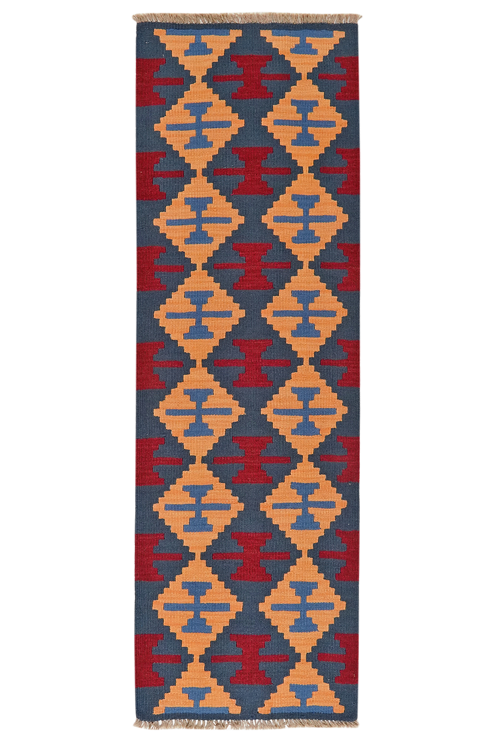 Kelim Gashgai — Handgefertigt, 201x66 cm, Bunt, 100% Virgin Wool | Main view