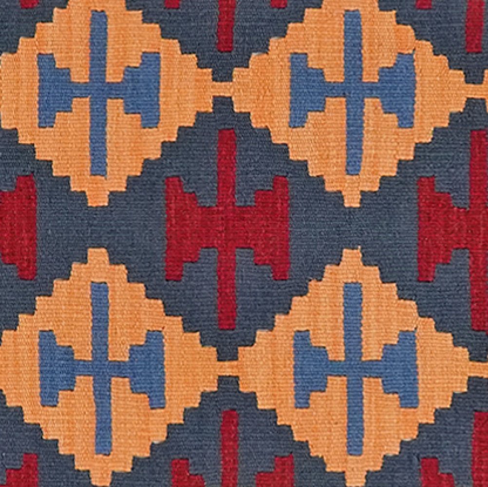 Kelim Gashgai — Handmade, 66x201 cm, Blue, 100% Virgin Wool | View 4