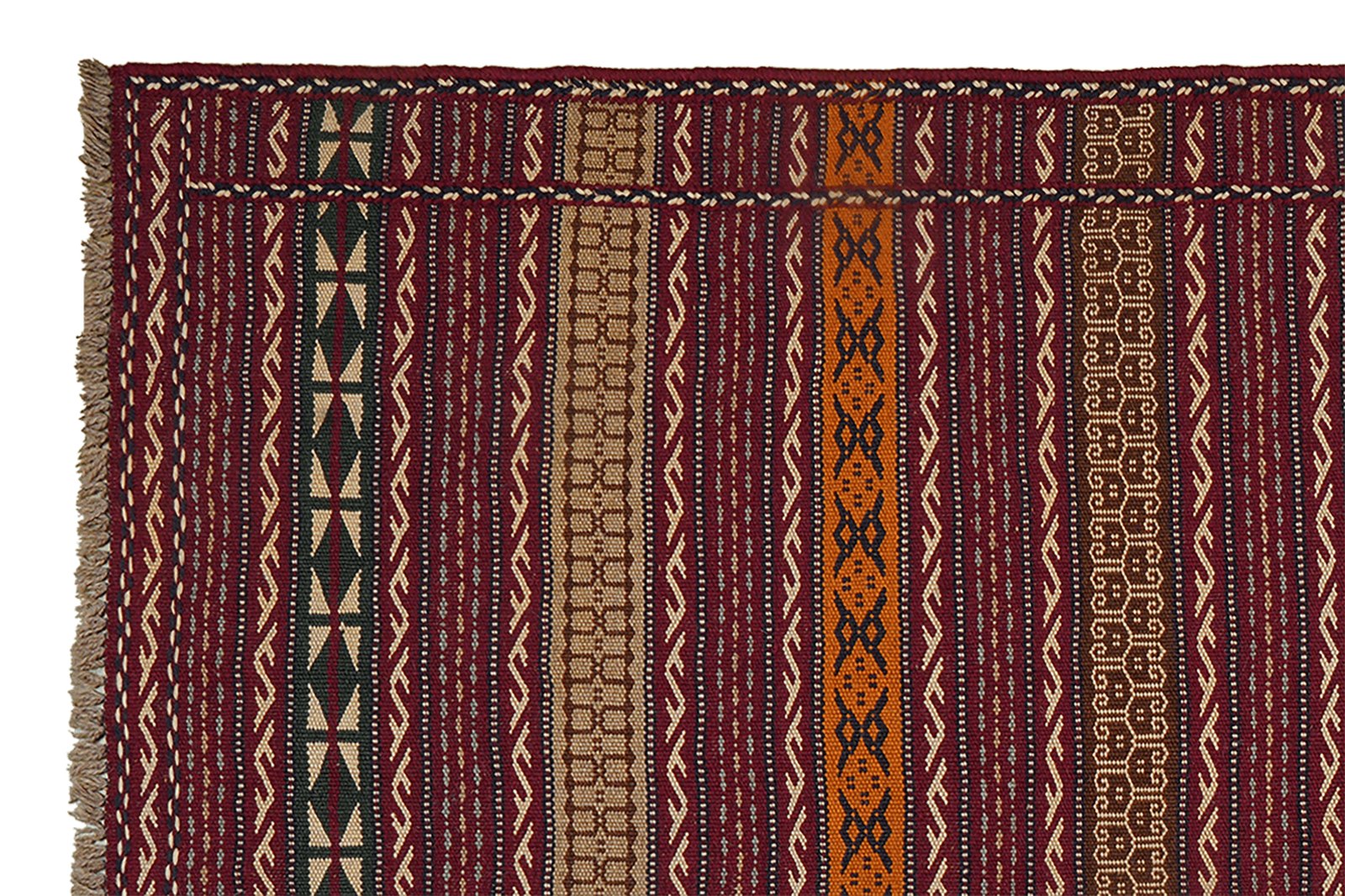 Kelim Kordi — Handmade, 147x203 cm, Violett, 100% Virgin Wool | View 3