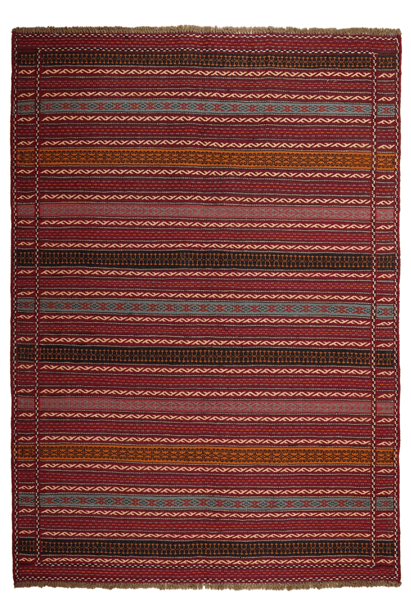 Kelim Kordi — Handmade, 166x237 cm, Multicolor, 100% Virgin Wool | Main view