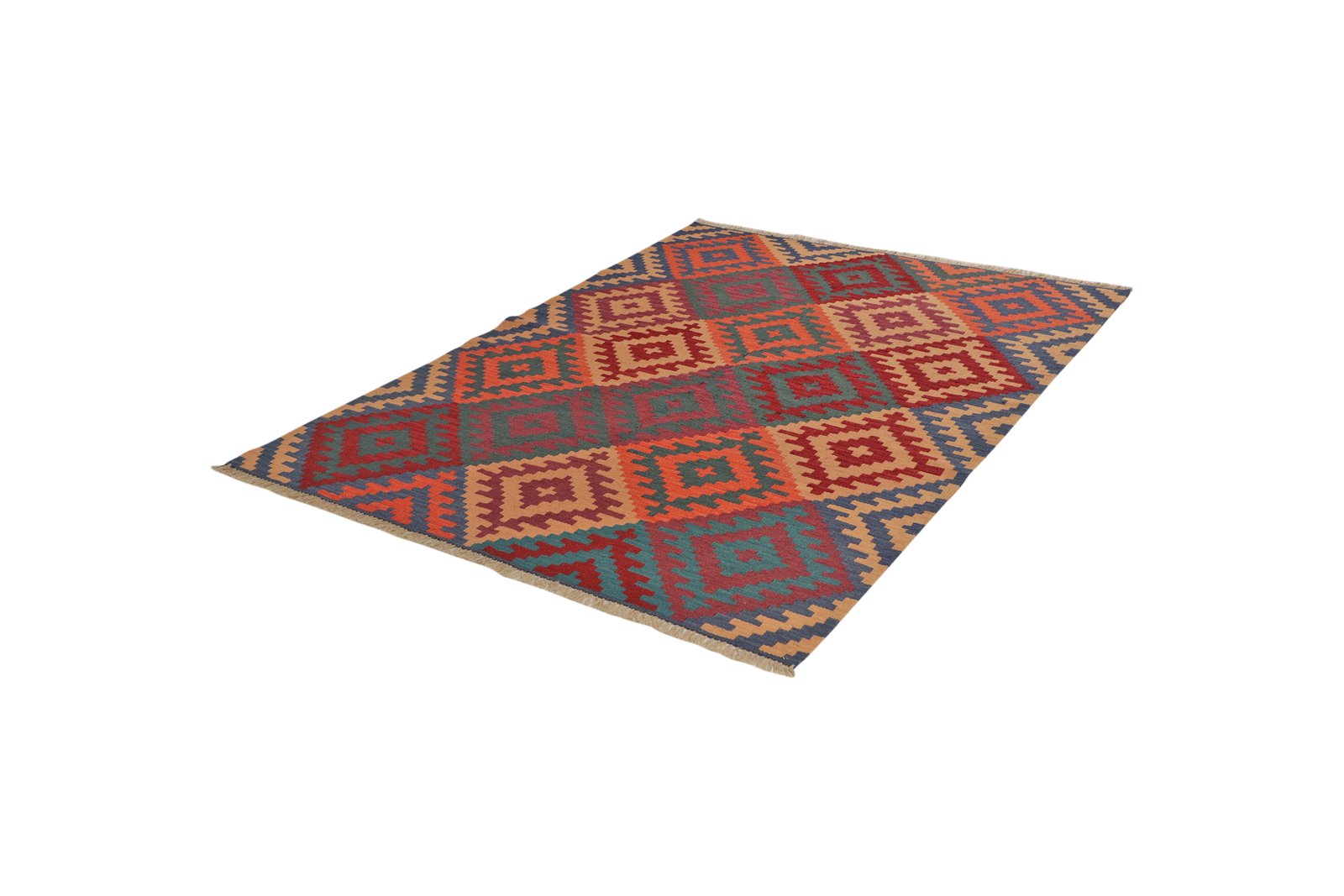 Kelim Gashgai — Handmade, 152x197 cm, Multicolor, 100% Virgin Wool | View 5