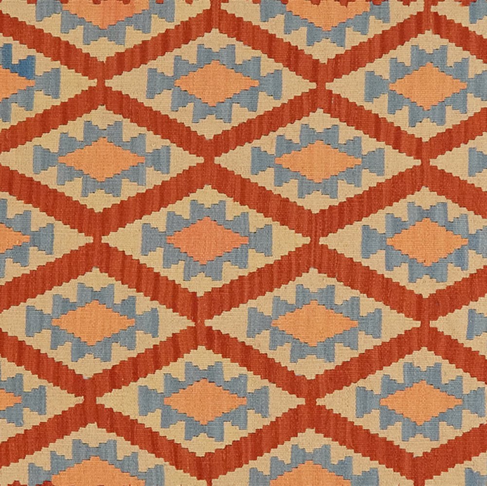 Kelim Gashgai — Handmade, 154x188 cm, Red, 100% Virgin Wool | View 4