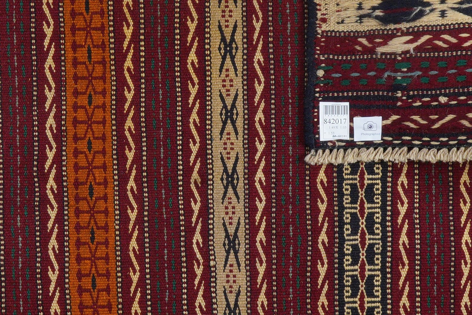Kelim Kordi — Handmade, 103x149 cm, Multicolor, 100% Virgin Wool | View 5