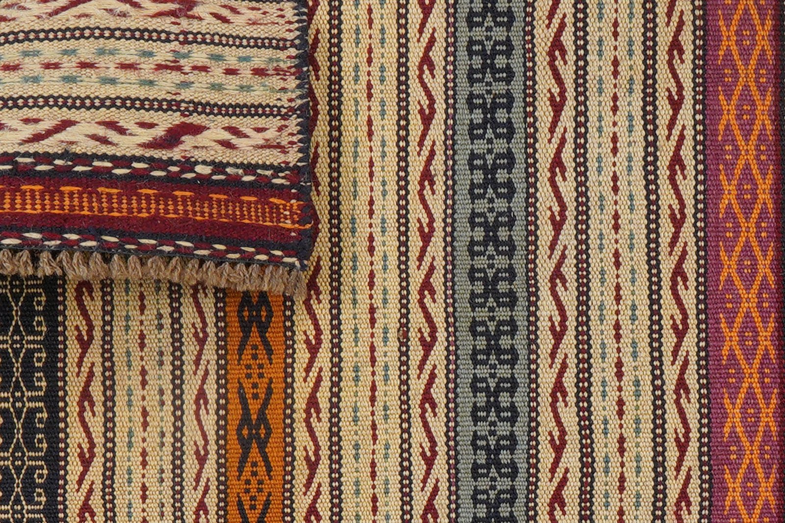 Kelim Kordi — Handmade, 100x150 cm, Beige, 100% Virgin Wool | View 7