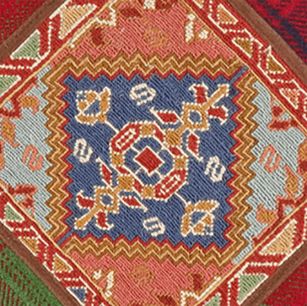 Kelim Pouf — Handmade, 47x47 cm, Multicolor, 100% Virgin Wool | View 4