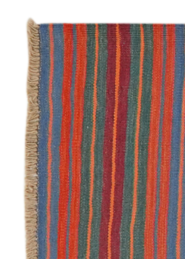 Kelim Gashgai — Handgefertigt, 197x62 cm, Bunt, 100% Virgin Wool | View 4