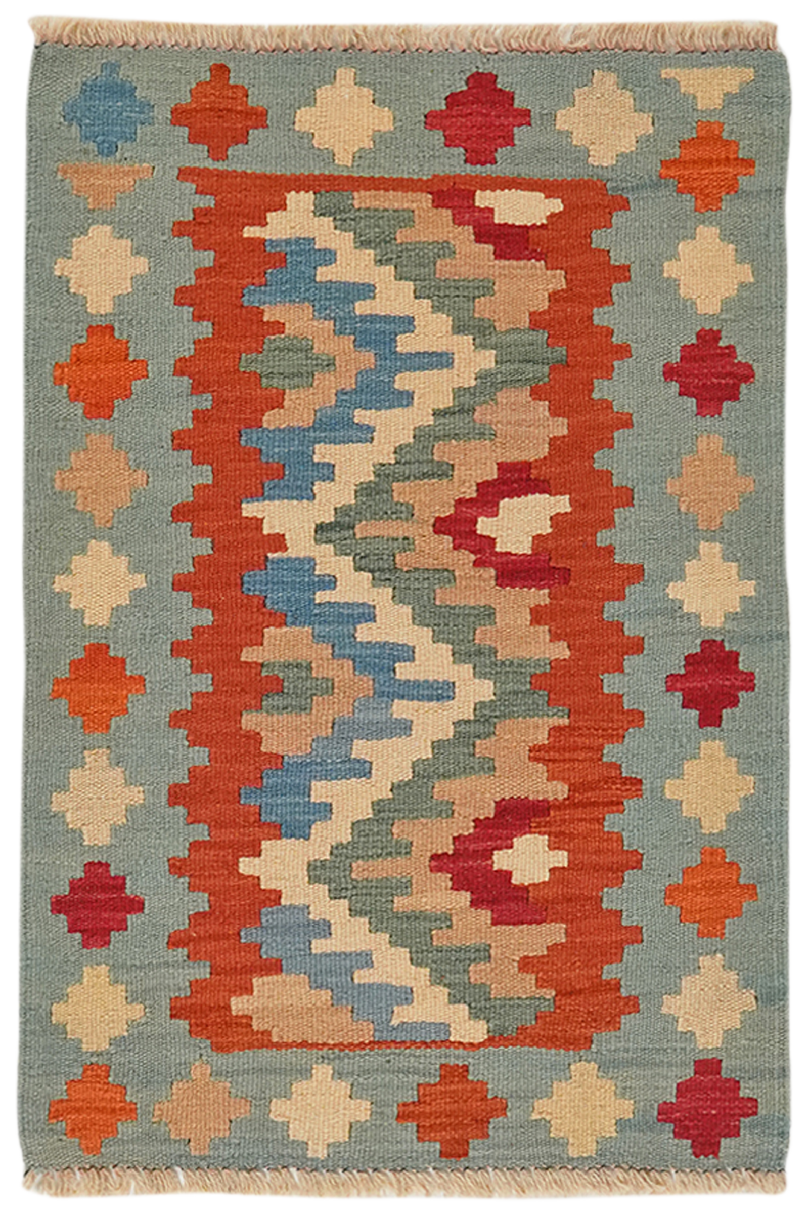 Kelim Gashgai — Handgefertigt, 87x60 cm, Durchgemustert, 100% Virgin Wool | Main view