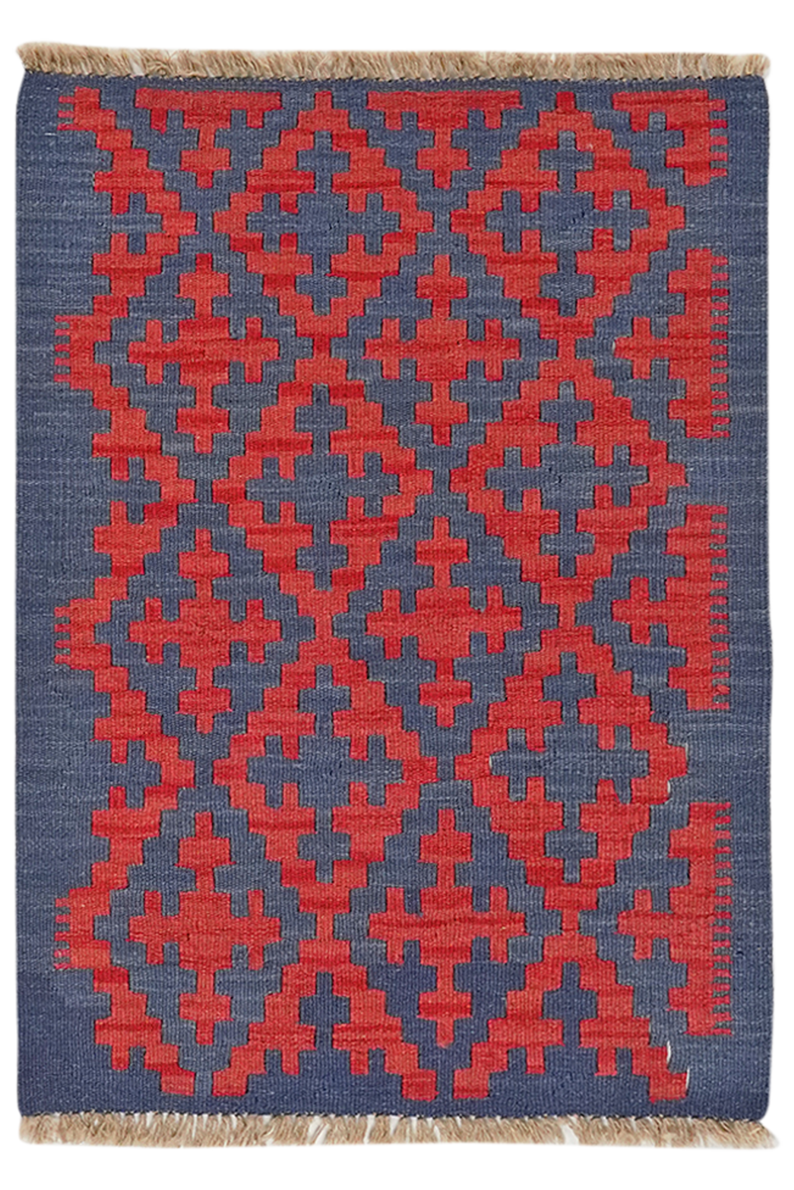 Kelim Gashgai — Handgefertigt, 90x65 cm, Durchgemustert, 100% Virgin Wool | Main view