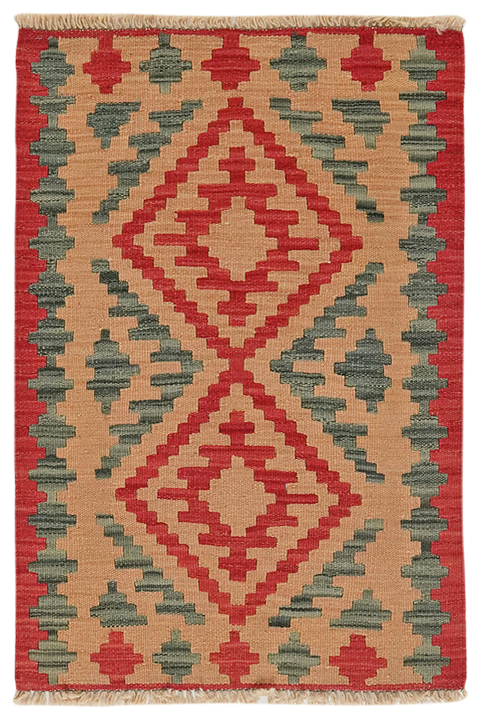 Kelim Gashgai — Handgefertigt, 92x63 cm, Durchgemustert, 100% Virgin Wool | Main view