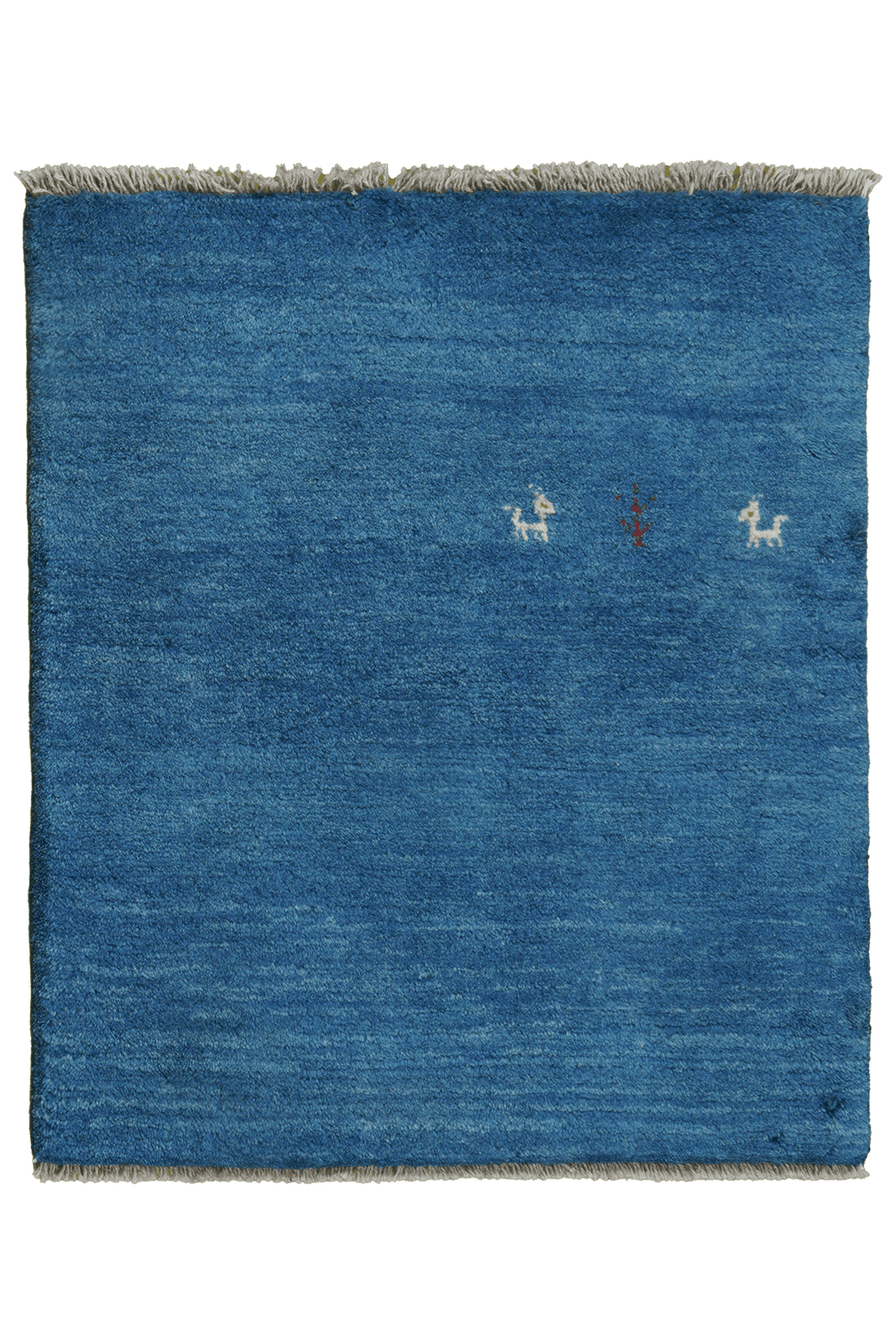Gabbeh — Hand-knotted, 75x87 cm, Blue, 100% Virgin Wool | Main view