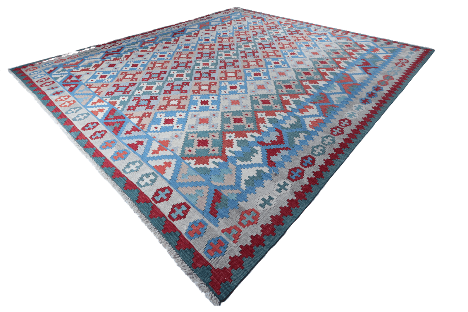 Kelim Gashgai — Handmade, 300x377 cm, Multicolor, 100% Virgin Wool | View 6