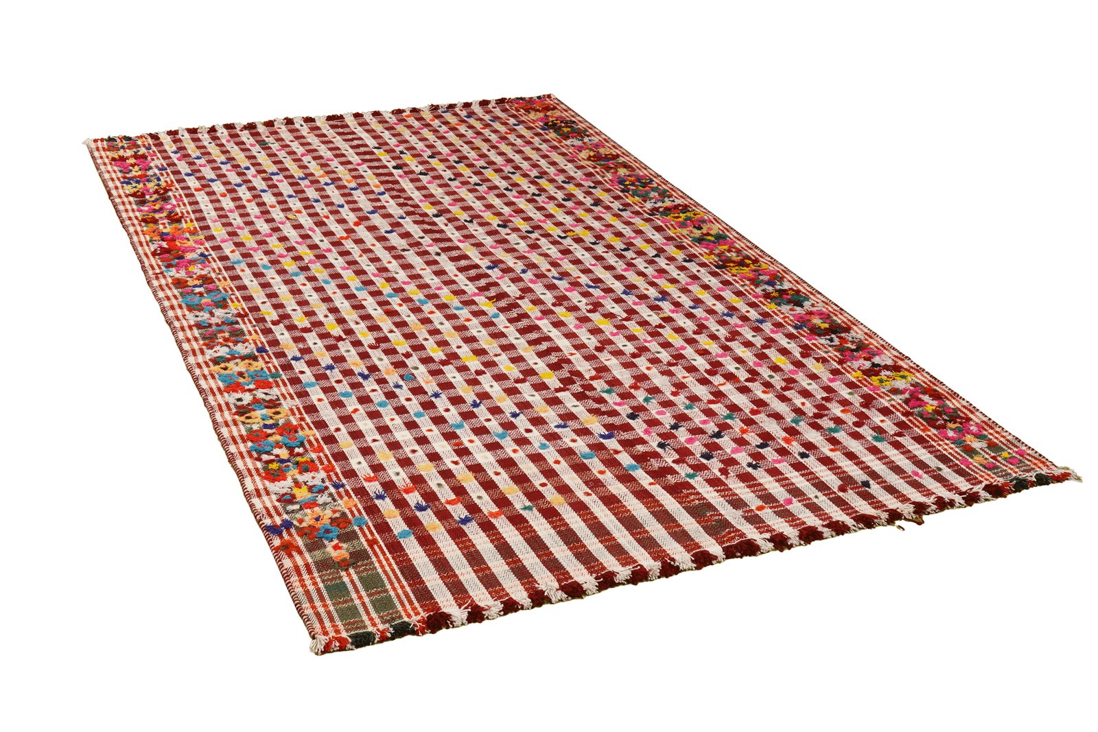 Kelim — Handmade, 139x213 cm, Pink, 100% Virgin Wool | View 4