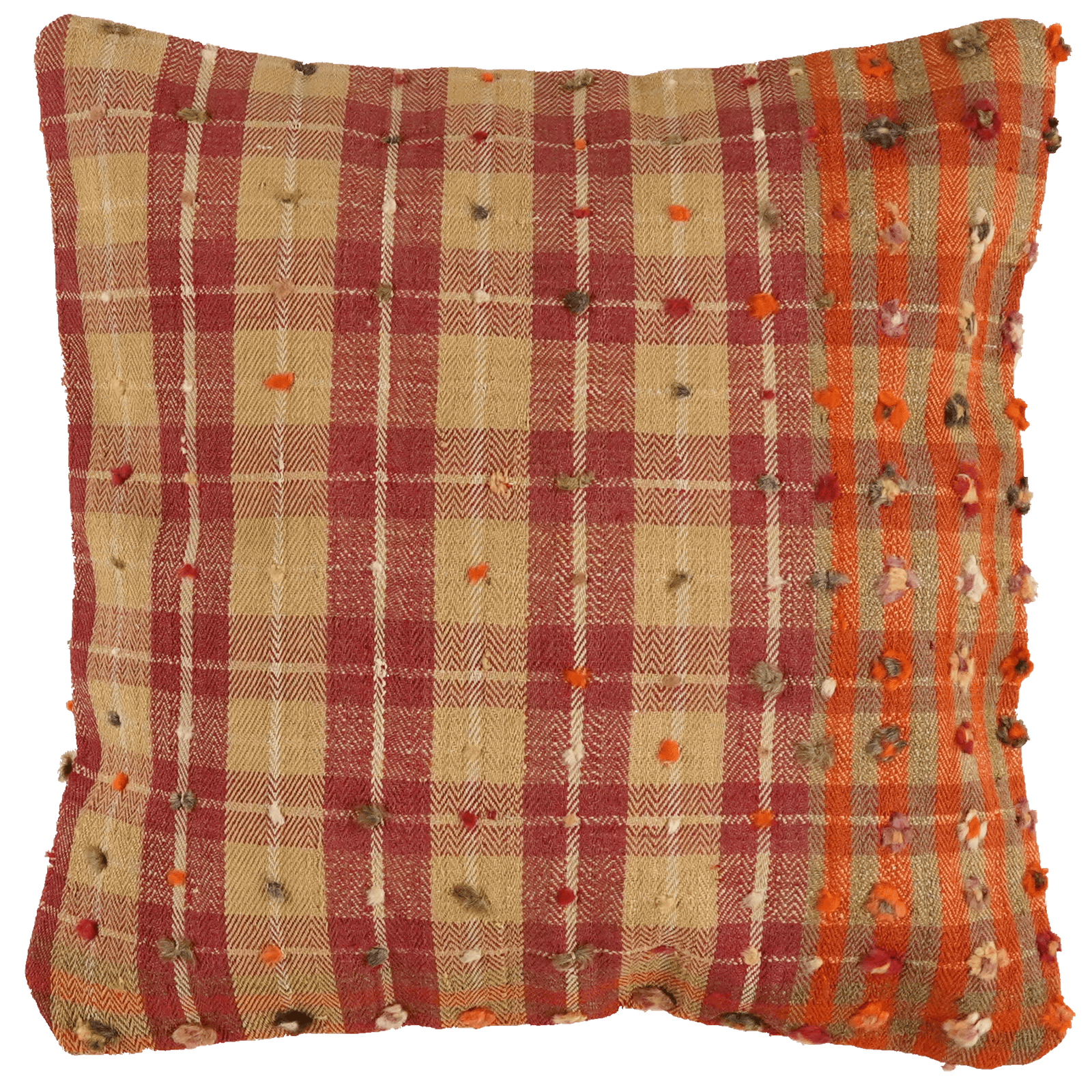 Kelim Kissen — Handmade, 65x65 cm, Multicolor, 100% Virgin Wool | Main view