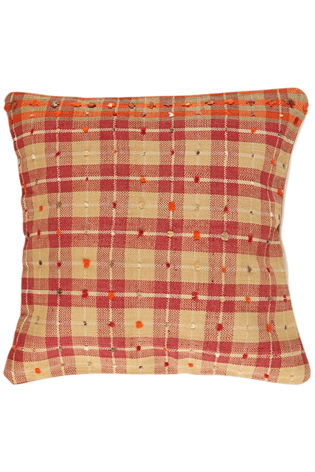 Kelim Kissen — Handmade, 65x65 cm, Multicolor, 100% Virgin Wool | Main view