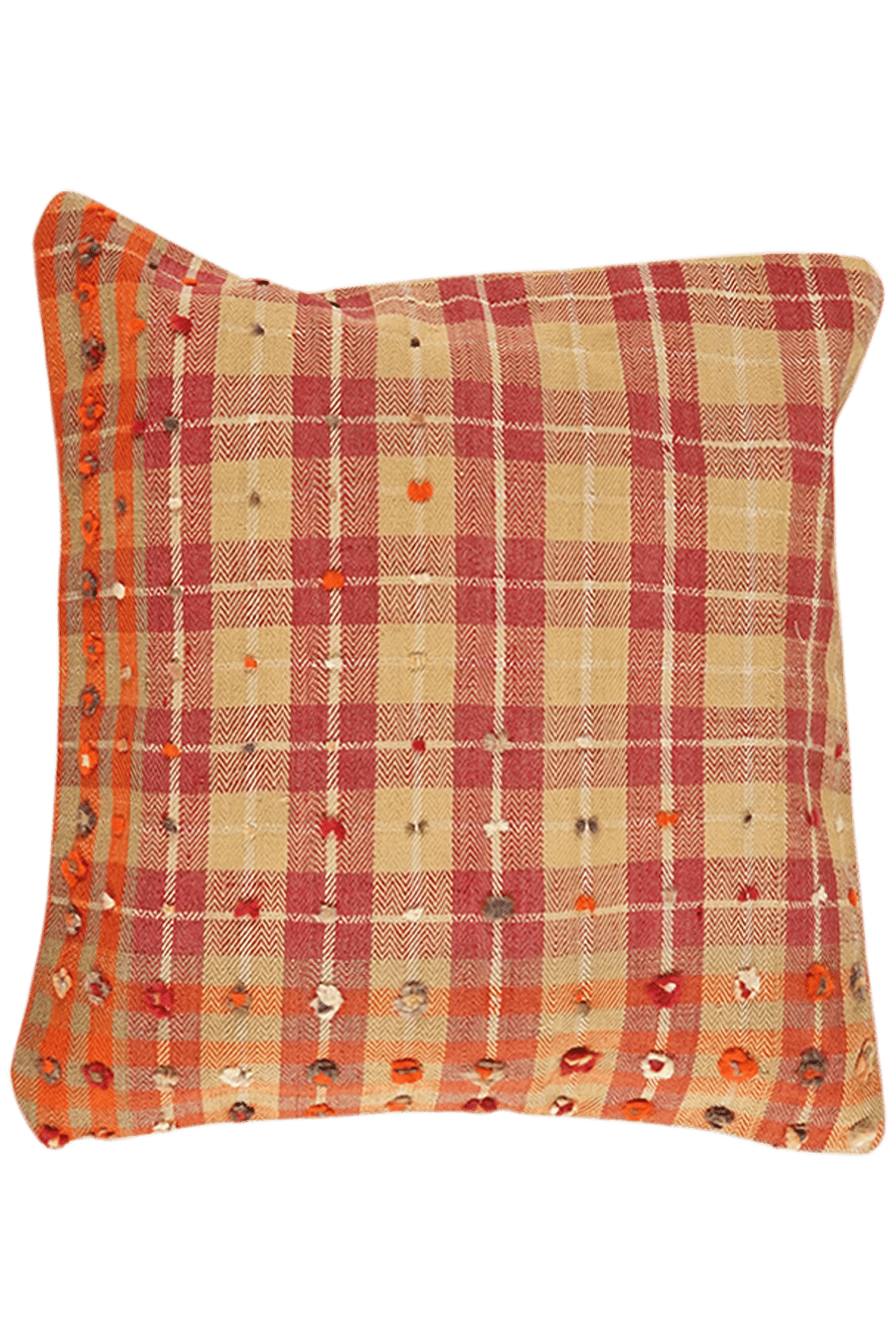 Kelim Kissen — Handmade, 65x65 cm, Multicolor, 100% Virgin Wool | Main view