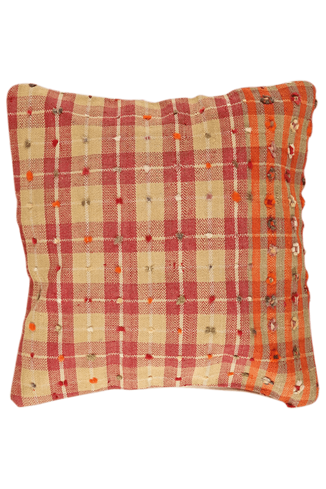 Kelim Kissen — Handmade, 65x65 cm, Multicolor, 100% Virgin Wool | Main view