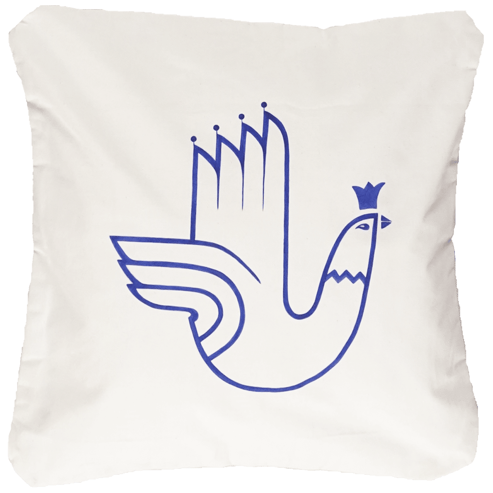 Kelim Kissen — Handmade, 50x50 cm, Beige, 100% Virgin Wool | Main view