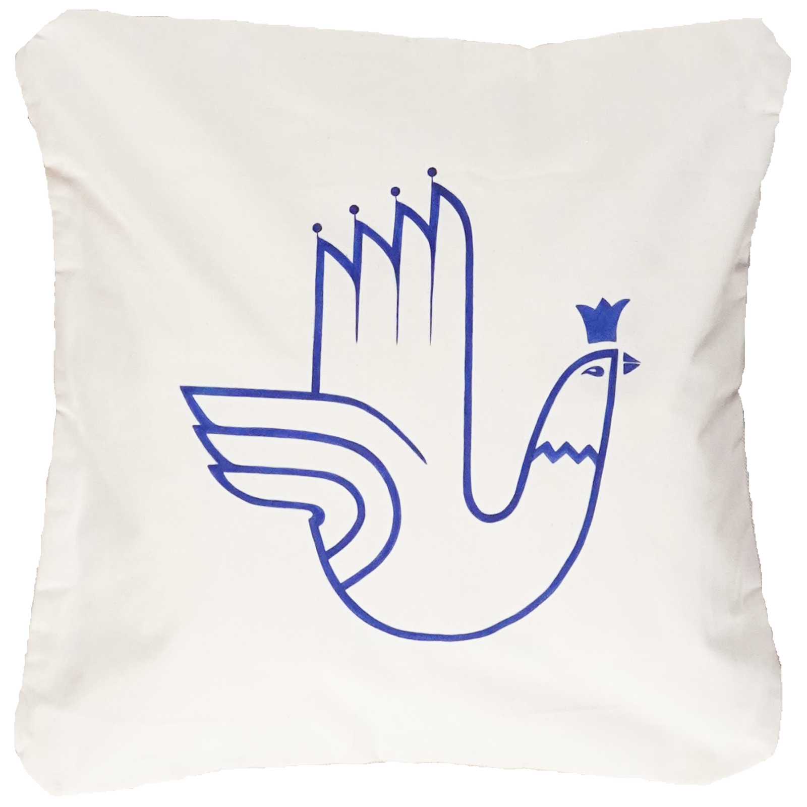 Kelim Kissen — Handgefertigt, 50x50 cm, Beige, 100% Virgin Wool | Main view