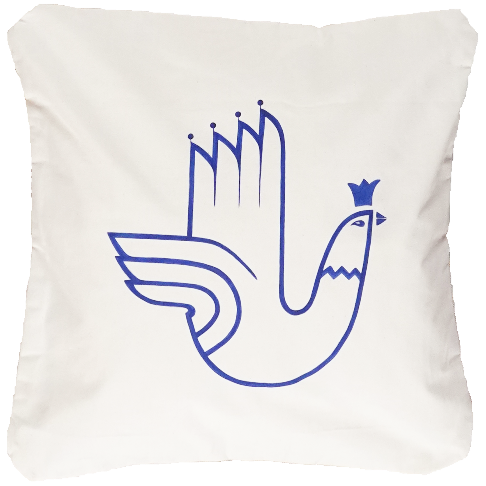 Kelim Kissen — Handgefertigt, 50x50 cm, Beige, 100% Virgin Wool | Main view