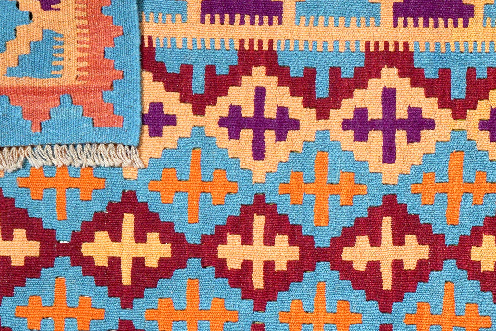 Kelim Gashgai — Handgefertigt, 179x122 cm, Beige, 100% Virgin Wool | View 7