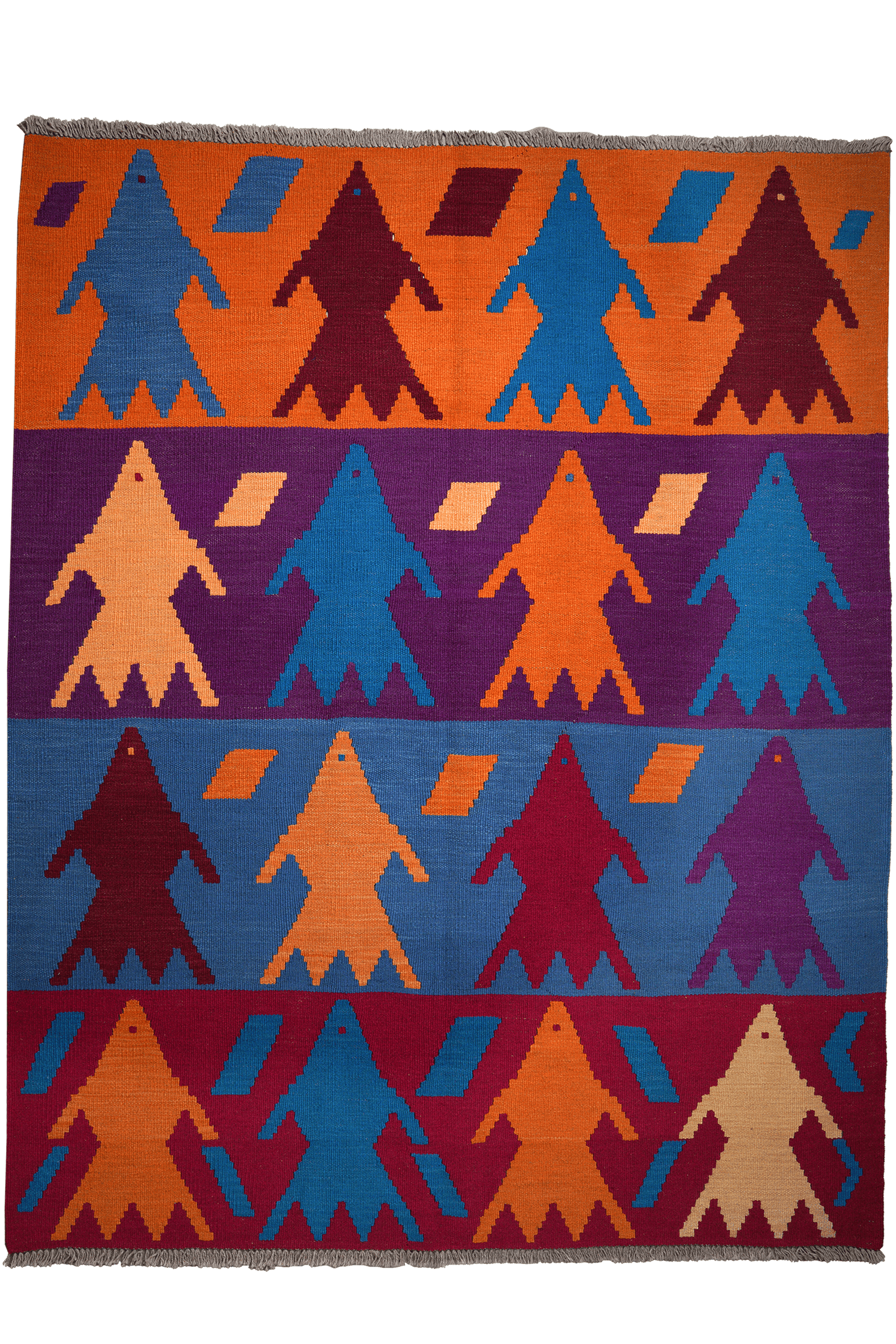 Kelim Gashgai — Handmade, 172x219 cm, Multicolor, 100% Virgin Wool | Main view