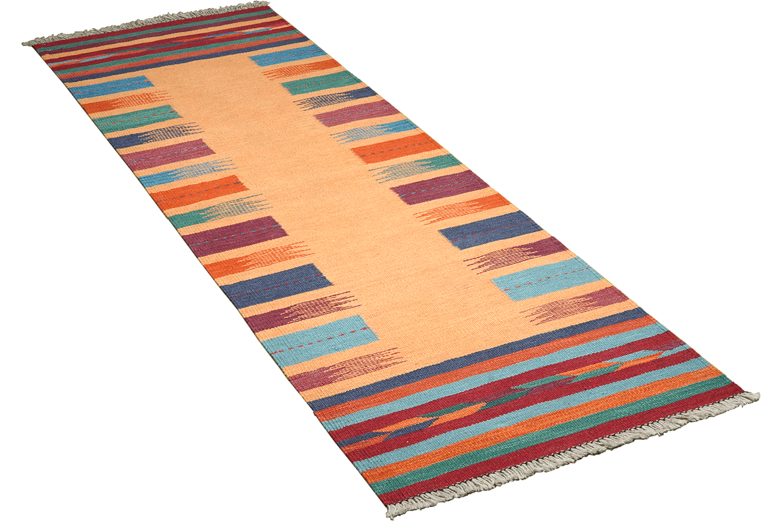 Kelim Gashgai — Handmade, 61x200 cm, Yellow, 100% Virgin Wool | View 4