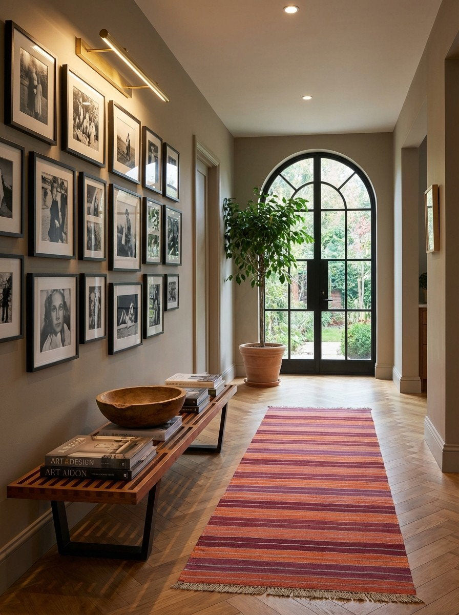 Kelim Gashgai — Handgefertigt, 193x64 cm, Bunt, 100% Virgin Wool | Detail view