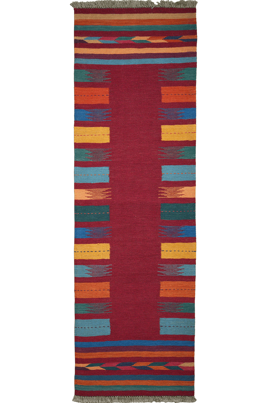 Kelim Gashgai — Handmade, 63x200 cm, Multicolor, 100% Virgin Wool | Main view