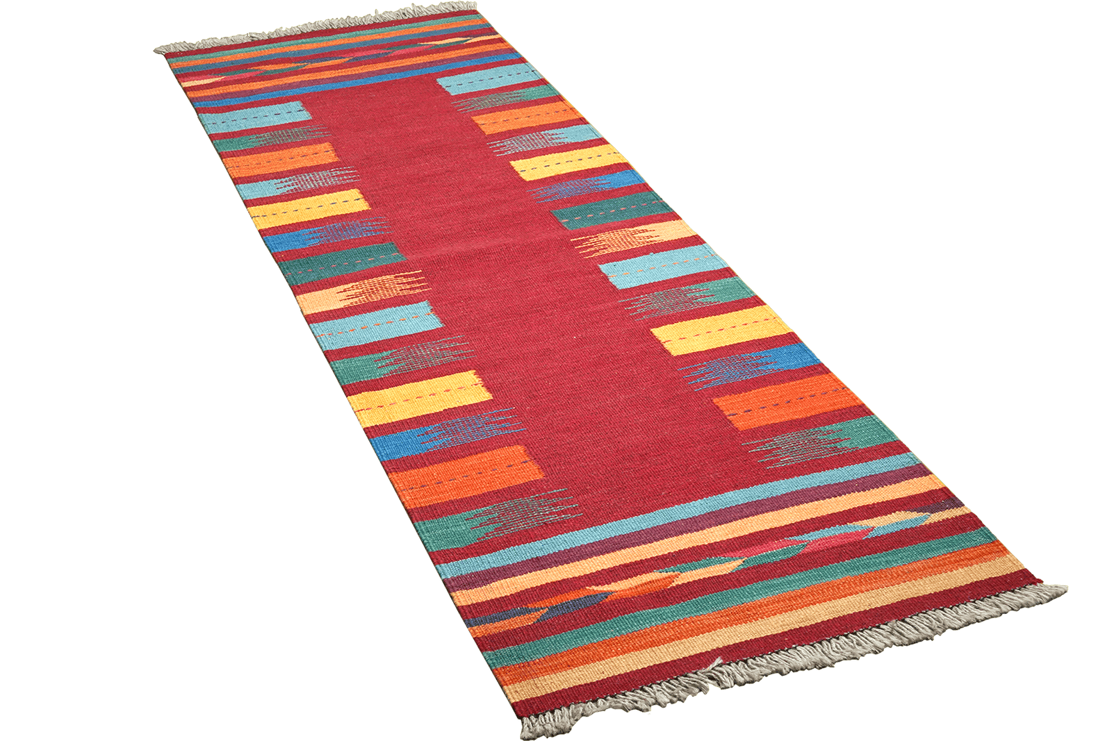 Kelim Gashgai — Handmade, 63x200 cm, Multicolor, 100% Virgin Wool | View 4