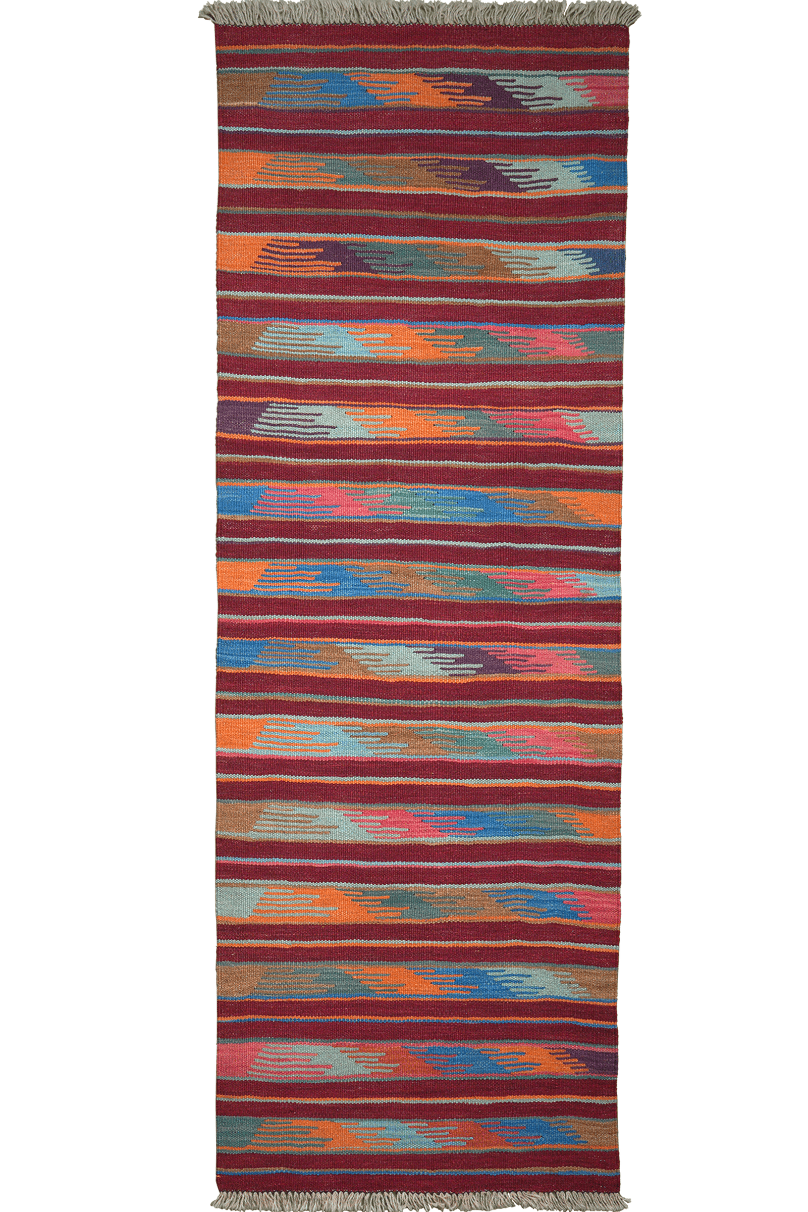 Kelim Gashgai — Handmade, 68x197 cm, Multicolor, 100% Virgin Wool | Main view