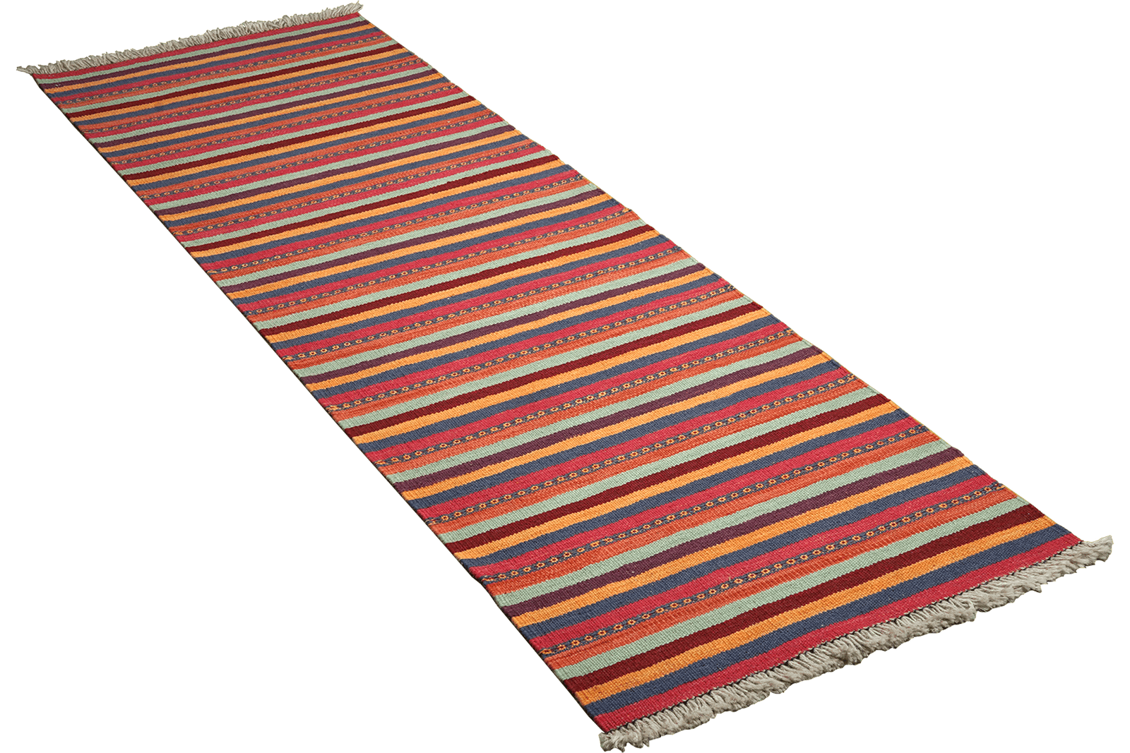 Kelim Gashgai — Handmade, 62x204 cm, Multicolor, 100% Virgin Wool | View 4