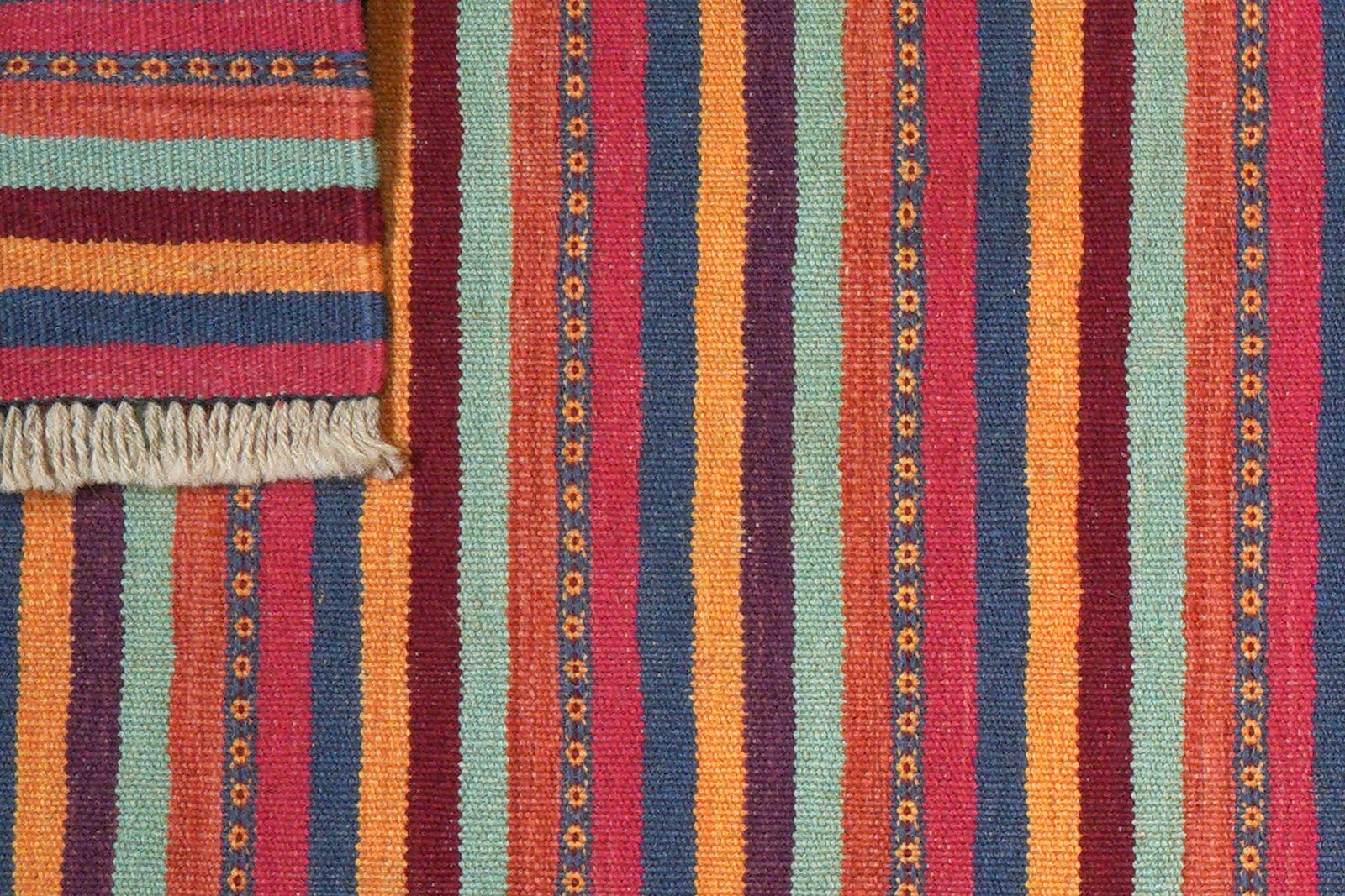 Kelim Gashgai — Handmade, 62x204 cm, Multicolor, 100% Virgin Wool | View 6