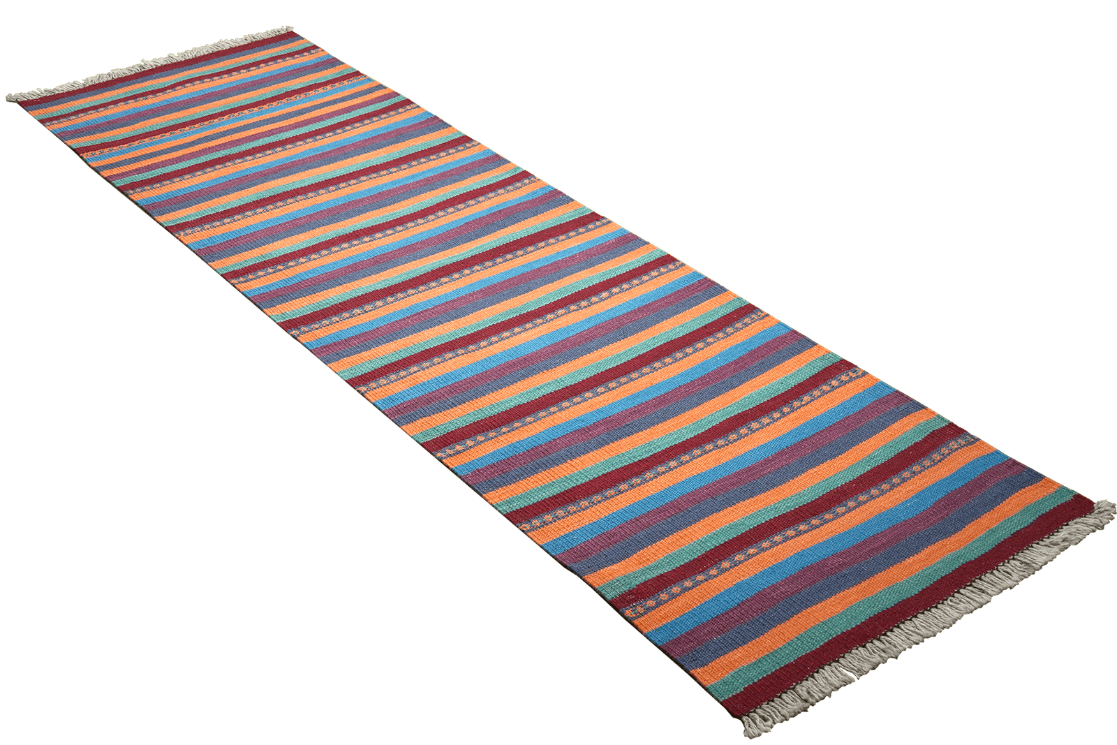 Kelim Gashgai — Handmade, 60x197 cm, Multicolor, 100% Virgin Wool | View 4