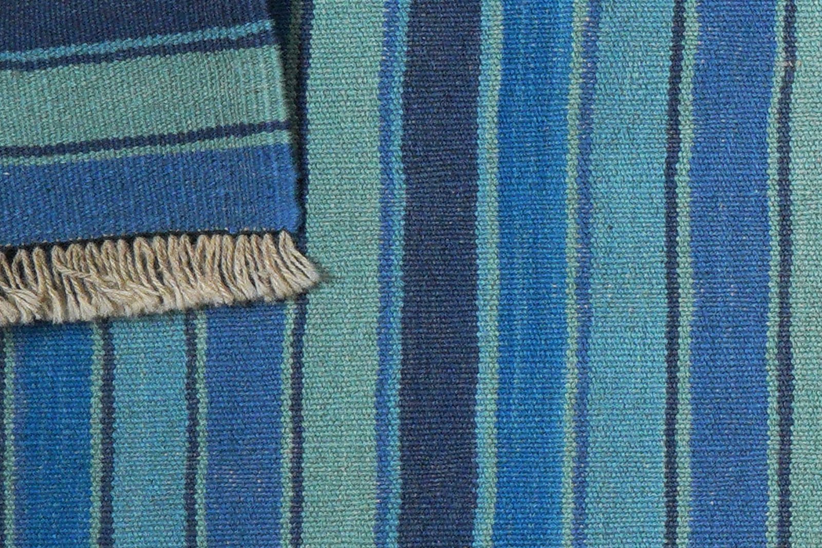 Kelim Gashgai — Handmade, 59x195 cm, Blue, 100% Virgin Wool | View 6