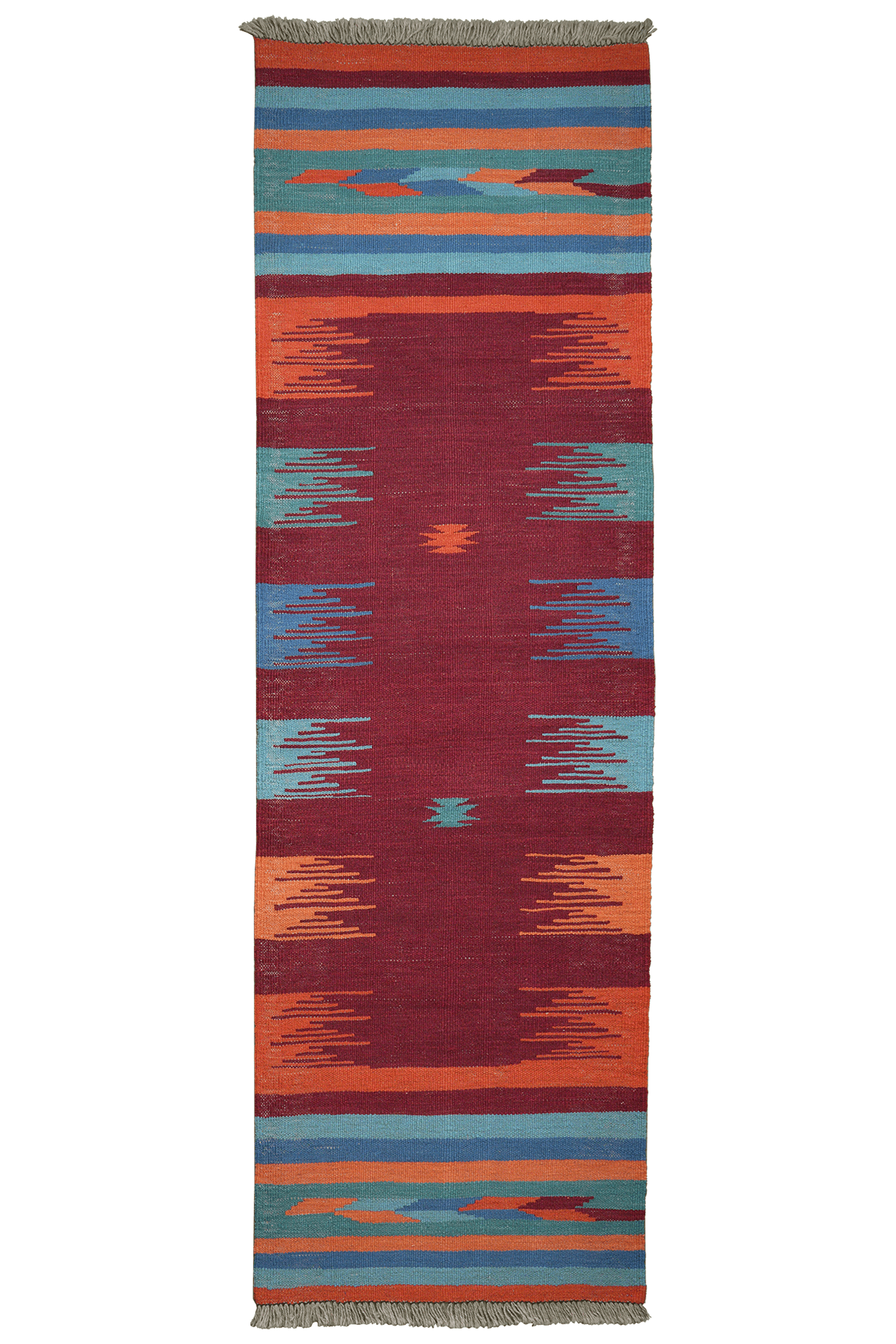 Kelim Gashgai — Handmade, 61x200 cm, Multicolor, 100% Virgin Wool | Main view
