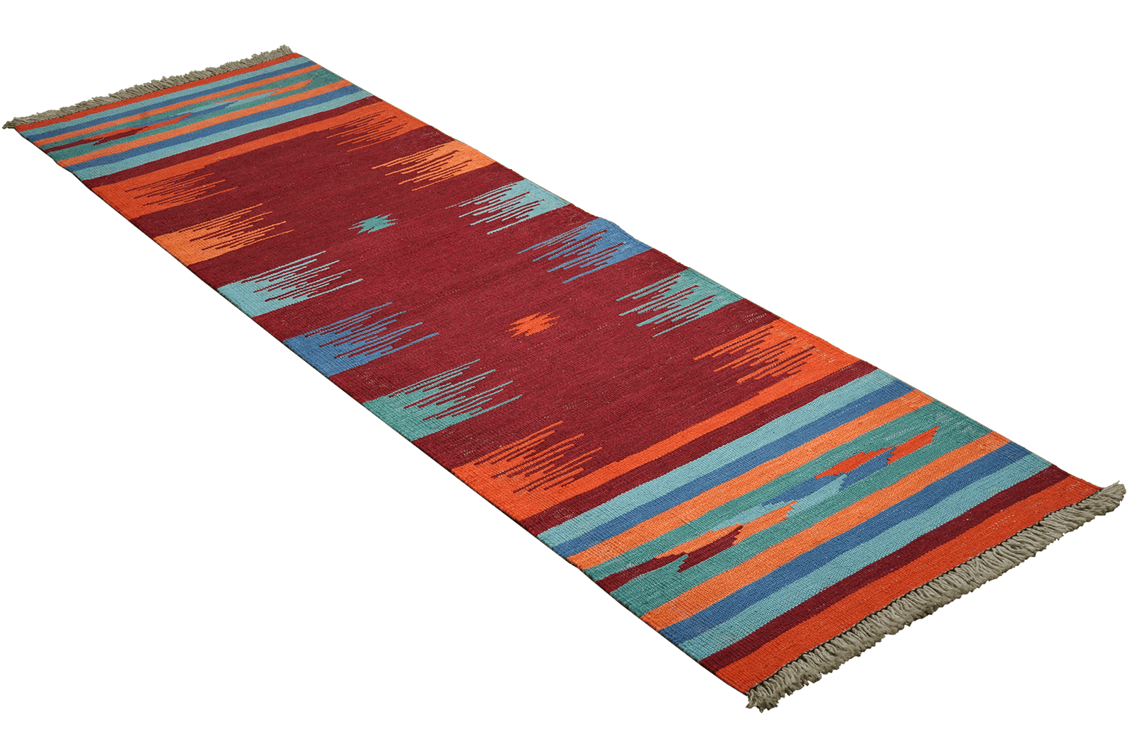 Kelim Gashgai — Handmade, 61x200 cm, Multicolor, 100% Virgin Wool | View 4