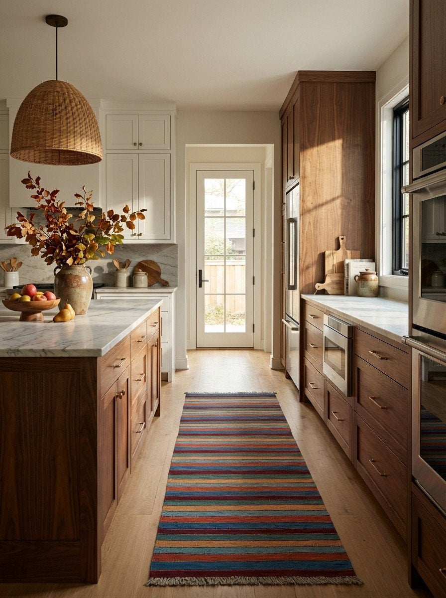 Kelim Gashgai — Handgefertigt, 191x58 cm, Bunt, 100% Virgin Wool | Back view