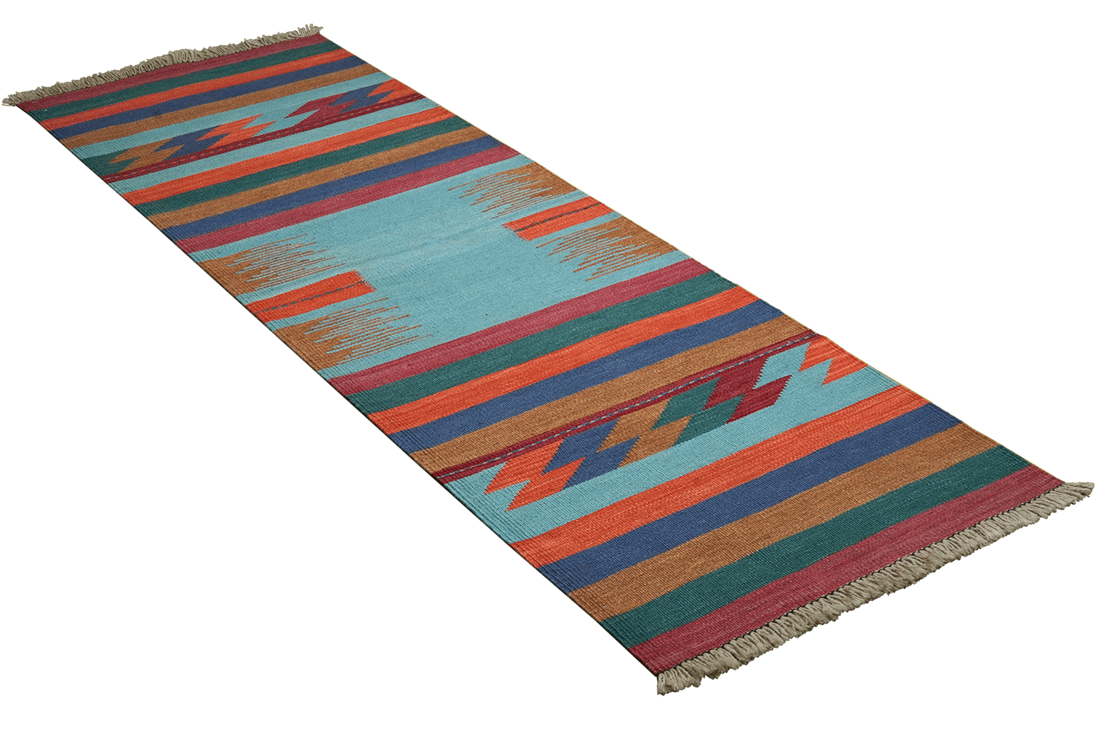 Kelim Gashgai — Handmade, 63x200 cm, Multicolor, 100% Virgin Wool | View 4
