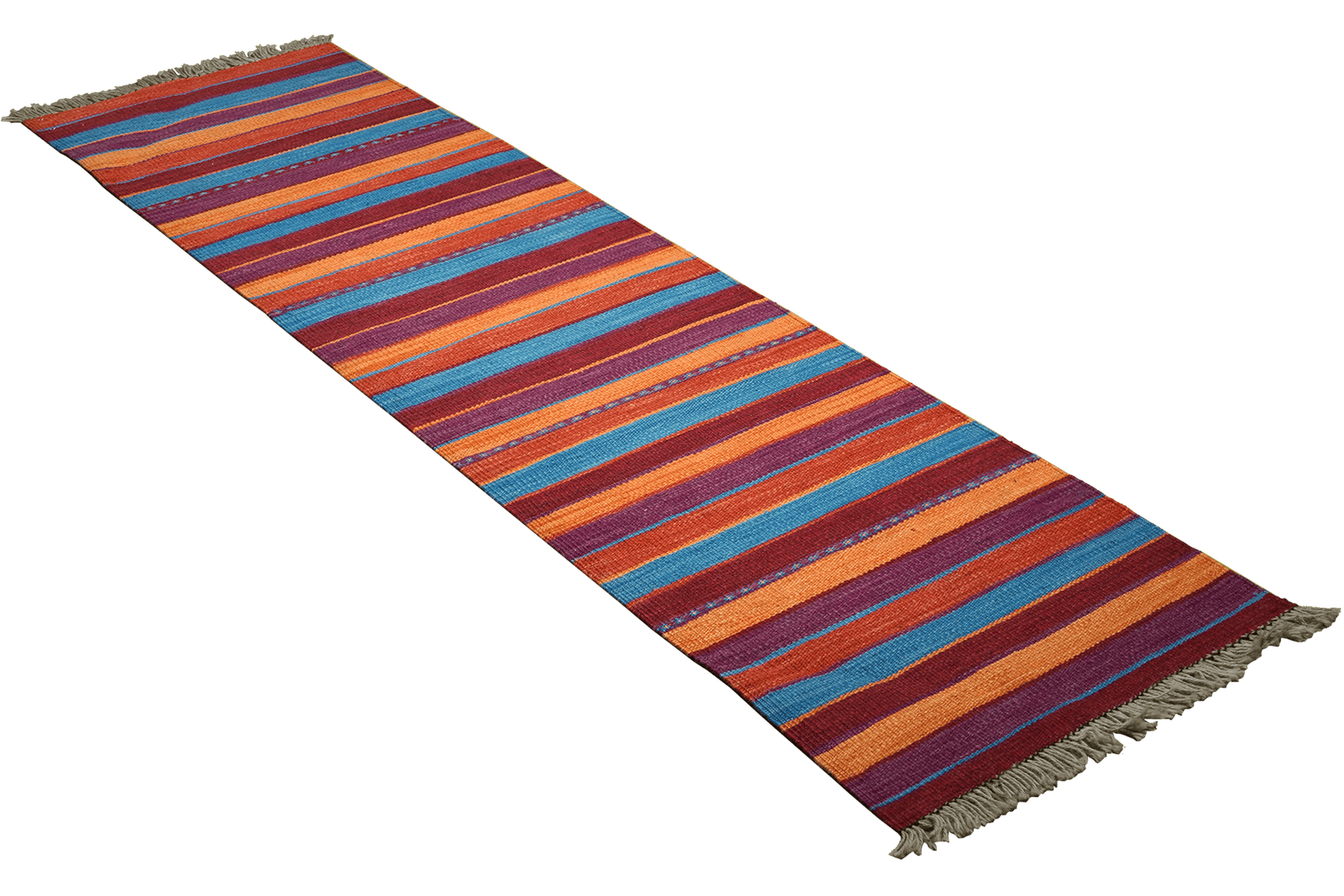 Kelim Gashgai — Handmade, 55x198 cm, Multicolor, 100% Virgin Wool | View 4