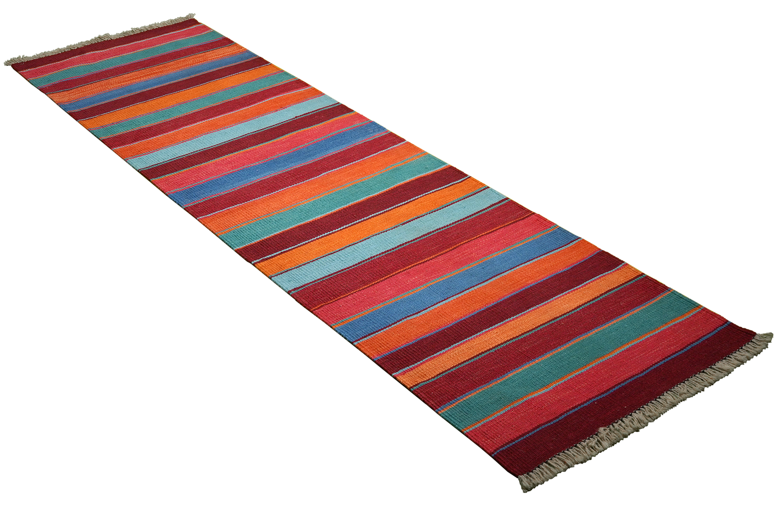 Kelim Gashgai — Handgefertigt, 213x62 cm, Bunt, 100% Virgin Wool | View 5
