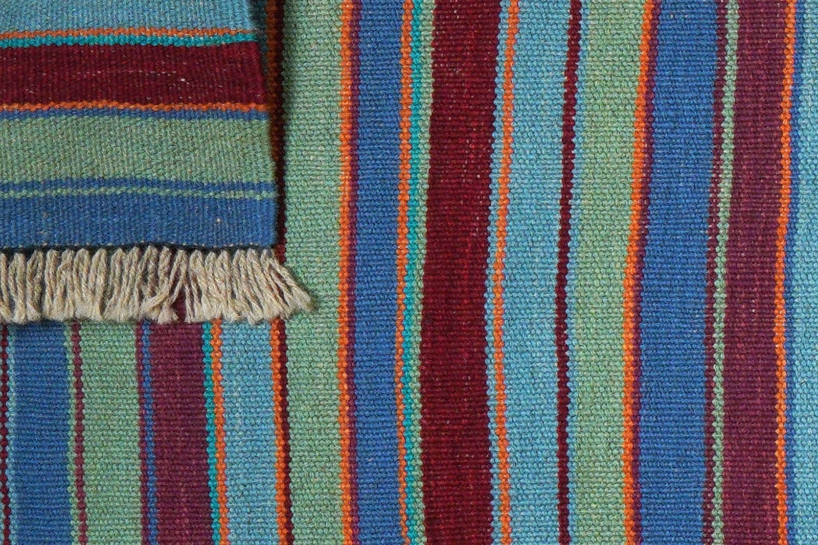 Kelim Gashgai — Handmade, 56x195 cm, Blue, 100% Virgin Wool | View 6