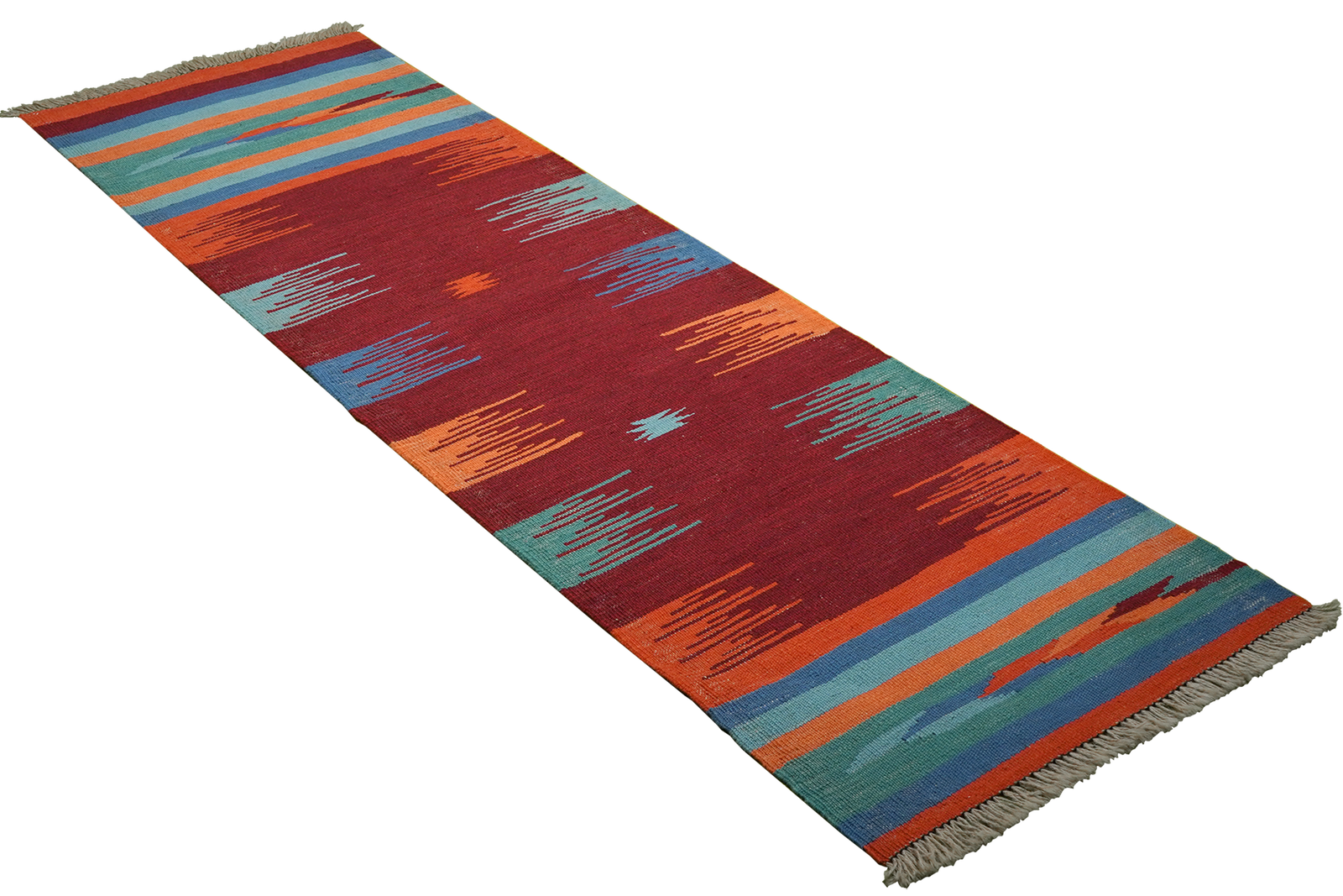 Kelim Gashgai — Handgefertigt, 201x61 cm, Bunt, 100% Virgin Wool | View 5