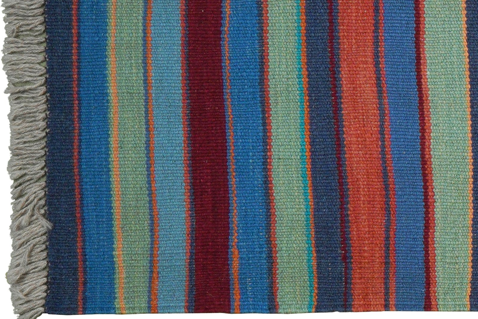 Kelim Gashgai — Handmade, 58x192 cm, Blue, 100% Virgin Wool | View 3