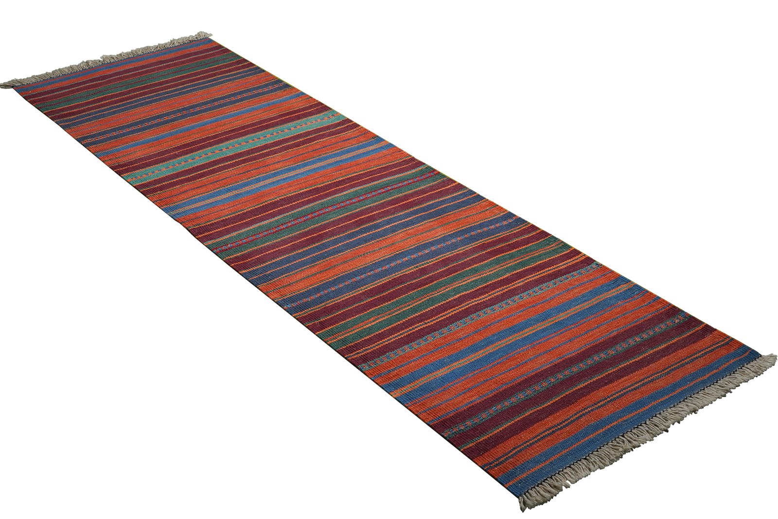 Kelim Gashgai — Handmade, 60x198 cm, Multicolor, 100% Virgin Wool | View 4