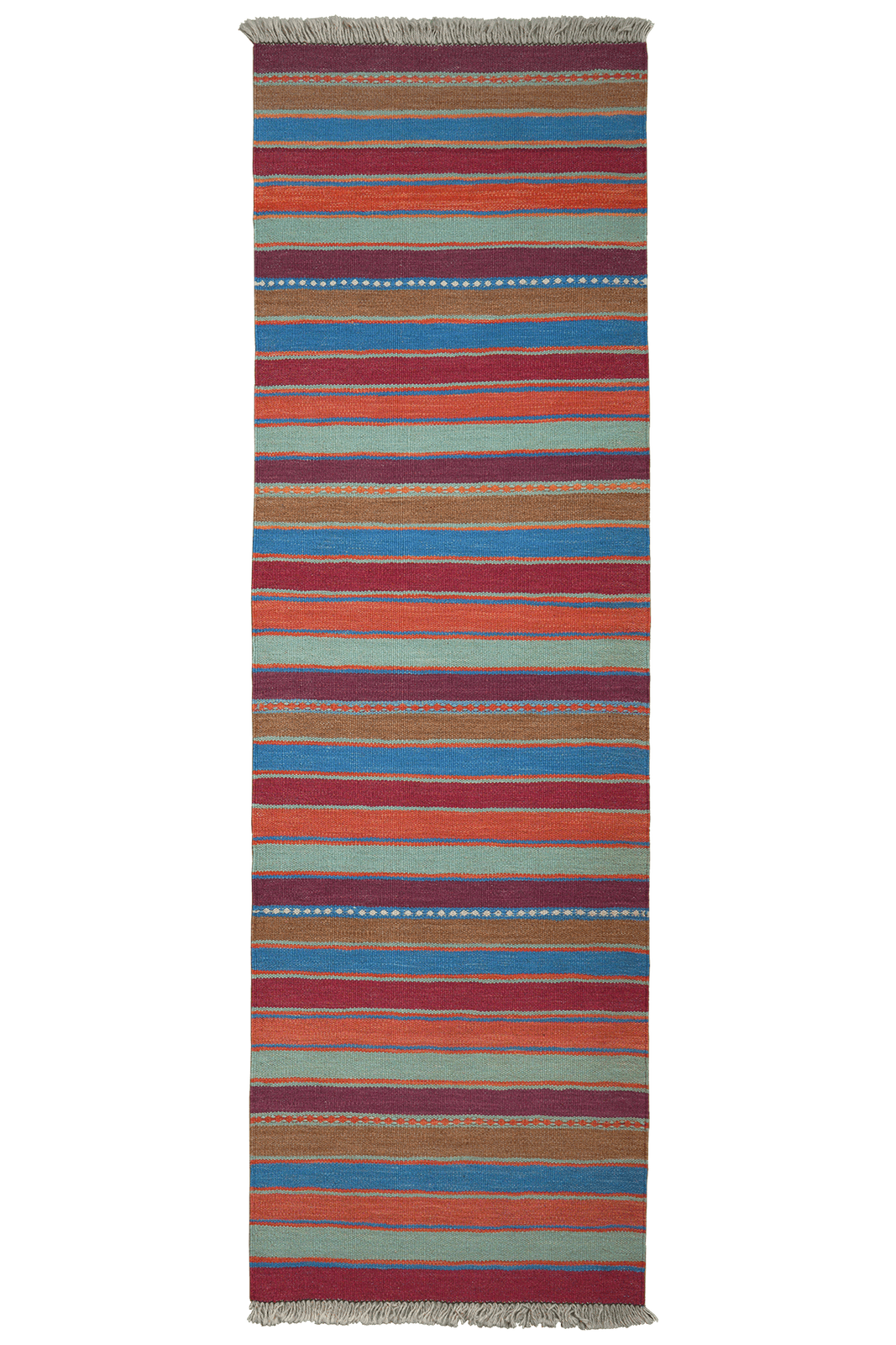 Kelim Gashgai — Handmade, 62x202 cm, Multicolor, 100% Virgin Wool | Main view