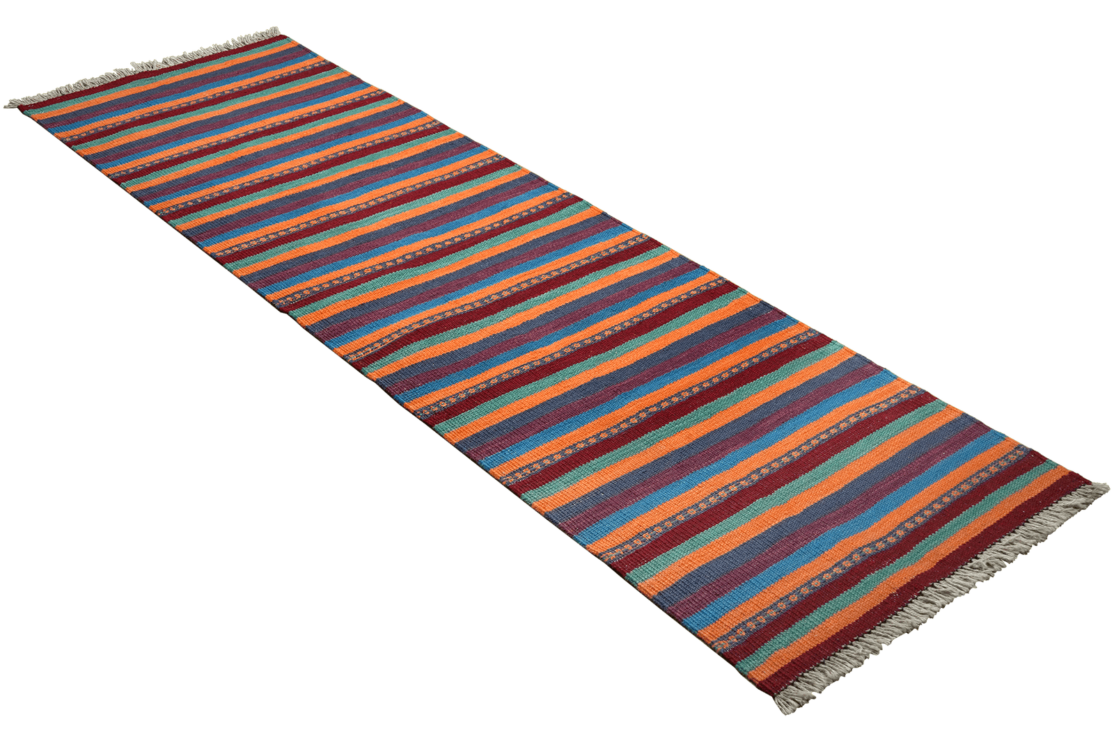 Kelim Gashgai — Handmade, 60x198 cm, Multicolor, 100% Virgin Wool | View 4