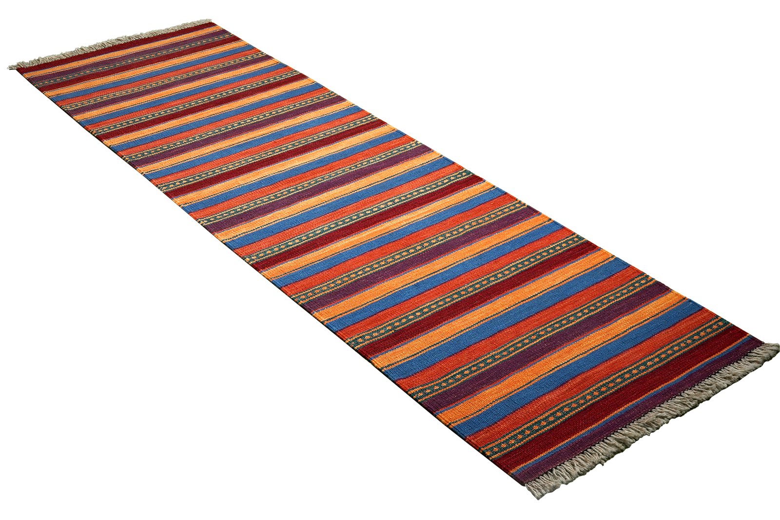 Kelim Gashgai — Handmade, 62x201 cm, Multicolor, 100% Virgin Wool | View 4